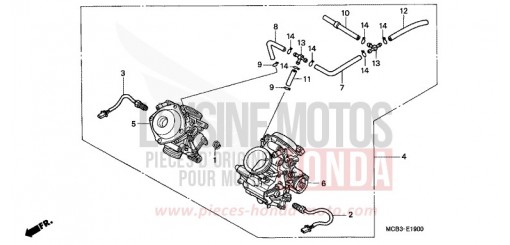 CARBURETOR (ASSY.) XL650VY de 2000